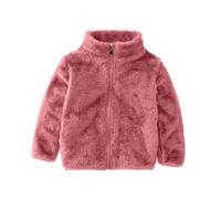 Kids Fleece Jackets Thicken Full-Zip Teddy Plush Coats Faux Fur Fuzzy Coat With Pockets Winter Warm Sherpa Bodywarmer Outwear Boy Girl Outdoor Cold Weather Red 1 Year