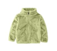 Kids Fleece Jackets Thicken Full-Zip Teddy Plush Coats Faux Fur Fuzzy Coat With Pockets Winter Warm Sherpa Bodywarmer Outwear Boy Girl Outdoor Cold Weather Green 1 Year