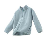 Kids Fleece Jackets Winter Faux Fur Coat Girls Boys Warm Sherpa Plush Coat Kids Zip Up Jackets Fall Winter Warm Outwear School Cold Weather Light Blue 1 Year