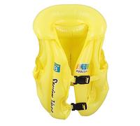 Kids Float Swimsuit, PVC Kids Float Swim Vest Safe Quick Release Buckle Adjustable Chest Strap Soft Comfortable Gym Swimming for 3-8 Years Old (Yellow)
