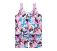 Kids Float Vest One Piece Toddler Swimming Costume Girls Swim Vest Rash Guard wimsuit Buoyancy Floatsuit Sun Shirt UPF50+ Swimwear Bathing Suit Top with 1/4 Zip