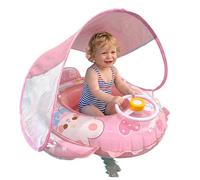 Kids Float With Canopy | Inflatable Waterproof Sun Protection Canopy Swim Ring,Children Swimming Pool Floats - for 6-36 Months Boys Girls Bathtub Water Activities Beach Parties Summer School Tent Camp