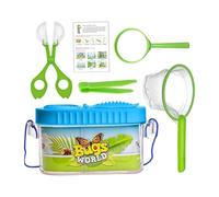 Kids Fly Catcher - 6 Piece Collector Set Magnifier Viewer | Scientific Discovery PP Butterfly Net Tweezers | Catcher Kit - Classroom Homeschool Backyard