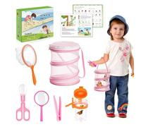 Kids Fly Catching Tools - Outdoor Exploration Toy | 19.5x18.2cm Habitat Cage with Soft Mesh Netting, Portable Learning Solution for Boys Girls Camping Trips and Picnics