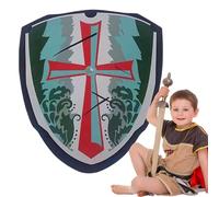 Kids Foam Defense Shield - Role Play Battle Gear, Safe Pretend Equipment | EVA Absorbing Material Portable Size Range, Shallow Pink Round Models, Fantasy Game Larp Event School Yard Use