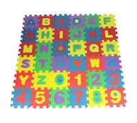 Kids Foam Puzzle Play Mat, 36Pcs Interlocking EVA Floor Tiles Digital and Letter, Baby Soft Developing Floor Pad Crawling Rugs for Babies(B)