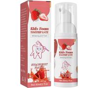 Kids Foam Toothpaste, Fluoride Free Natural Formula, Toddler Toothpaste for U Shaped Toothbrush, Foaming Toothpaste and Mouthwash for Children Dental Care (Strawberry)