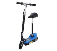 Kids Foldable Electric Scooter Childrens 12V 120W Seat Brake Blue 7-12 Years