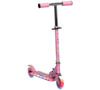 Kids Folding Scooter Adjustable Height LED Lights Music Pink Age 3 to 7 Years
