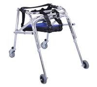 Kids Folding Walker with Wheels, Aluminum Alloy Lightweight Rollator, for Disabled Injured Rehabilitation Training,L,One Color-L