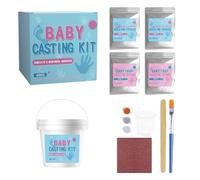 Kids Foot Printing Kit - DIY 3D Realistic Casting Kit, Kids Keepsake Clay Handprint with Quick-Dry Formula, Memory, Family Milestone Craft, Nursery Decor for Adults Lovers Families