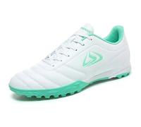 Kids’ Football Boots - Lightweight and Durable Soccer Futsal Shoes with Low Studs for Boys, Perfect for Training on Artificial Grass - Turquoise 4 UK