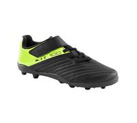 Kids' Football Boots Rip-tab Moulded Studs Black & Yellow - Agility 100