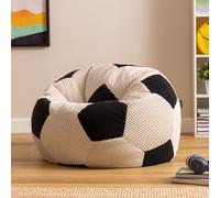 Kids Football Jumbo Cord Classic Bean Bag, Light Pink ICON Black Medium