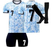 Kids Football Kit 24/25 Home/Away Boy's Soccer Jerseys Football Kits for Boys Youth Trainshirts T Shirt, Short and Socks Set Fans Football Birthday Gifts for Boy Kid