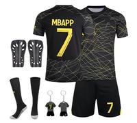 Kids Football Kit, Football Training Shirts with Shorts, Socks Football Guard Plate and Keychain Football Kits for Kids 2023/24 Home and Away Football Jerseys Kits Football Gifts for Boys Girls