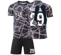 Kids Football Kit for Boy and Aldult Strips Soccer Jersey Childrens Summer Training Set Tops, Shorts and Socks