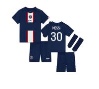 Kids Football Kit Navy 2022-2023 PSG Little Boys Home MESSI 30 Sportswear Set