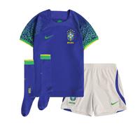 Brazil Away Little Boys Mini Kit 2022-2023 Kids Blue Polyester Made By: Nike