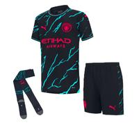 Puma Manchester City Third Minikit 2023 2024 Infants 3-4 Years Navy Blue