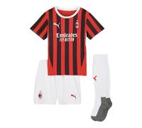 Kids Football Mini Kit Red 2024-2025 AC Milan Home Jersey Shorts and Socks Set