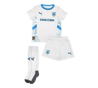 Kids Football Mini Kit White 2024-2025 Marseille Home Top Socks & Bottoms Set