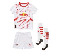 Kids Football Mini Kit White 2024-2025 Red Bull Leipzig Home Soccer Jersey Set