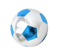 Kids Football PVC Soccer, Simulation Football Cloth-covered Soccer Balls - Metal Cloth Covered Interactive Design Leakproof Soft And Sturdy Material For Kids Indoor And Outdoor Use (Blue)