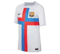 Kid's Football Shirt 2022-2023 Grey Barcelona Third Soccer Club T-Shirt Jersey