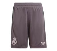 Kids Football Shorts Black 2024-2025 Real Madrid Third Soccer Bottoms Sportswear
