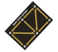 Kids Football Training Mat - Foot Drill Board, Coordination Aid | Soccer Tactics Practice Prop, Silent Kick Mat, Indoor Control Pad, Step Pattern caoch Gear, Fitness Speed Movement Mat Youth