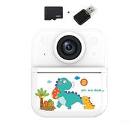 Kids For Instant Print Camera With Dual Lenses,1080P Video Recording,16X Digital Zoom,Eye-Protective 2.4-Inch Display,Includes 32GB Card,USB Card Reader,Data Cable(White +32)