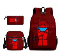 Kids Forsaken Gubby Backpack Shoulder Bag Pencil Case 3PCS Set Boys Funny Cute Rabbit Gubby Casual Daypacks (C28,3pcs)