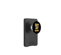 Kids Four Ever Digging Excavator Construction 4th Birthday PopSockets PopWallet for MagSafe