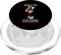 Kids Four Ever Exploring Outer Space Planets 4th Birthday PopSockets PopGrip for MagSafe