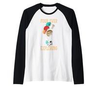 Kids Four Ever Exploring Outer Space Planets 4th Birthday Raglan Baseball Tee