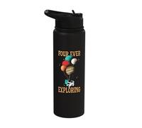 Kids Four Ever Exploring Outer Space Planets 4th Birthday Stainless Steel Insulated Water Bottle