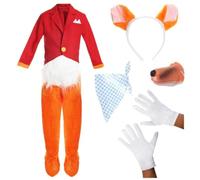 Kids Fox Fancy Dress Costume Roald Dahl World Book Day Outfit Medium
