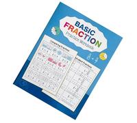 Kids Fraction Practice Workbook - 32 Safe Pages of Math Problems & Creative Coloring, Early Learning Travel Essentials Children ' s Interactive