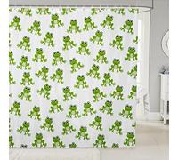 Kids Frog Shower Curtain Cute Green Frogs Bath Curtain for Bathroom for Boys Girls Children Wild Animal Shower Curtains Kawaii Shower Curtains 72x72 Inch