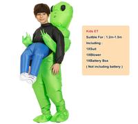 (Kids(From 1.2M-1.45M)) UK DAYS DELIVERY Kids Adult Inflatable Green Alien Costume Ride On Mens Halloween Blow Up Party