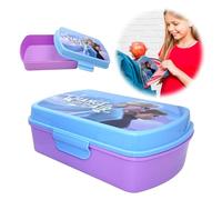 Kids Frozen Lunchbox Reusable Sandwich Box BPA-Free Plastic Leak Proof Snack Box Kid Food Storage Containers Back to School Picnic Camping Sports Travel Snacks Gifts 3+ Years - 16cm