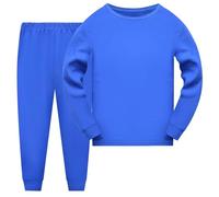 Kids Full Set Boys Girls Fashion Sweatshirt and Pants Outwear Relaxed Fit, Machine Wash Sweat Jacket Suit Outfits Hoodie Bottom Jogging Outfit for Children Age 2-13 Years Blue