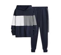 Kids Full Set Boys Girls Hoodie Trousers 2Pcs Sweatshirt Long Sleeve Zip Sports Jogging Cotton Track Suit 2 Piece Fall Winter Multiple Colors, Sizes Navy