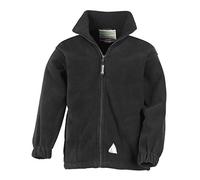 Kids full zip fleece black 12-14