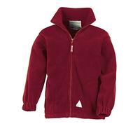 Kids full zip fleece burgundy 12-14