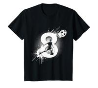 Kids Funny 8th Birthday Soccer Boys 8 Years Old Eighth B-Day T-Shirt