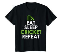 Kids Funny Eat Sleep Cricket Repeat For The Cricket Player T-Shirt