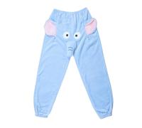 Kids Funny Elephant Lounge Pants Novelty Humorous 3D Cartoon Pajama Bottoms Flannel Cute PJS Shorts Nightwear Loungewear Animal Themed Boxer Trousers Prank Gifts for Boys Strange Pyjamas Blue