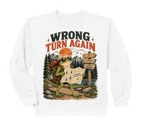 Kids Funny Wrong Turn Again Vintage Opossum Hiking Adventure Sweatshirt